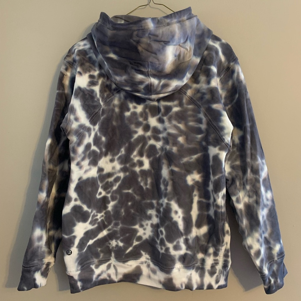 Lululemon tie-dye all yours women’s hoodie size 4 gray and white - Picture 5 of 6